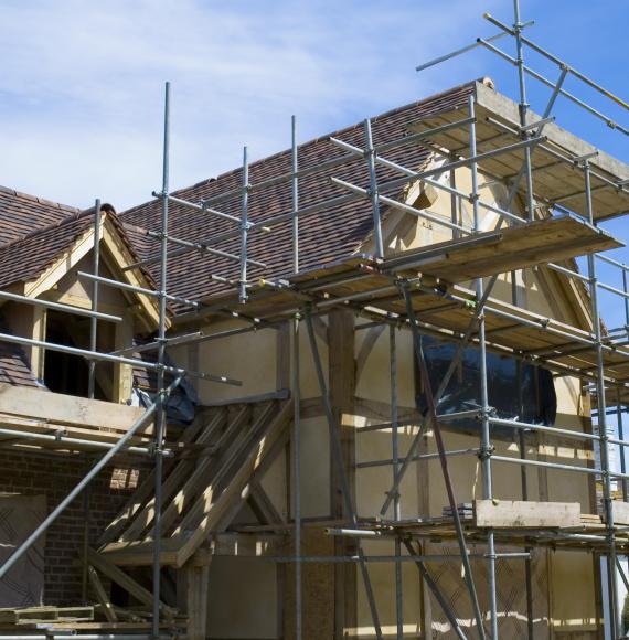 House being built by self-builders.