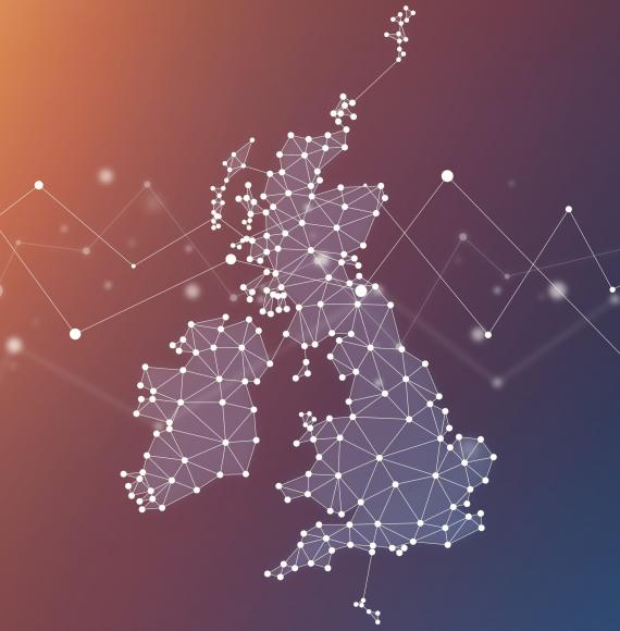 Graphical representation of the UK's network.