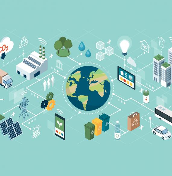 Global climate change illustration