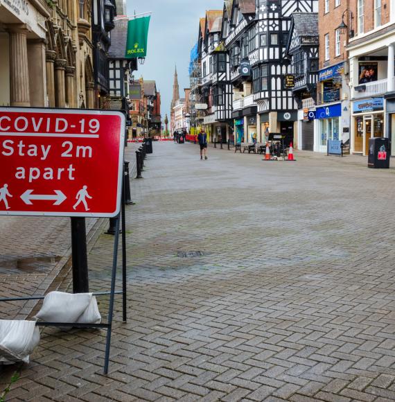 2m Social Distancing Sign on High Street