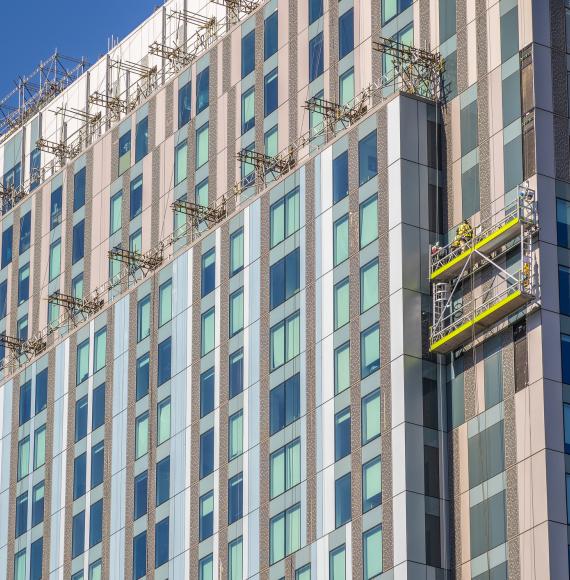 Cladding on building