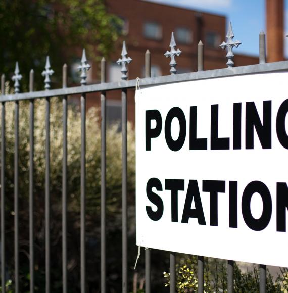 Polling Station sign