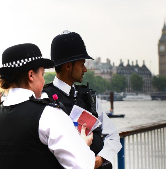 Police officers in London