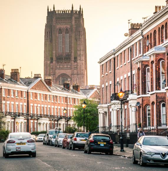 Liverpool Cathedral and housing