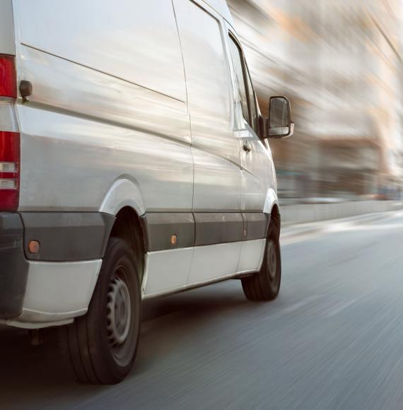 White van on a UK road