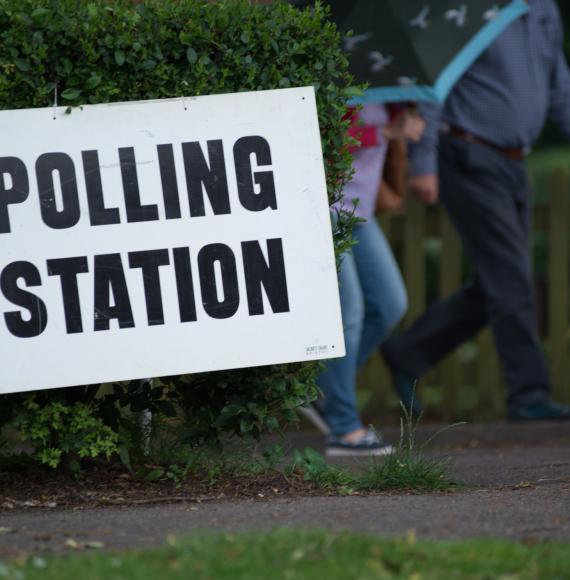 Polling Station sign