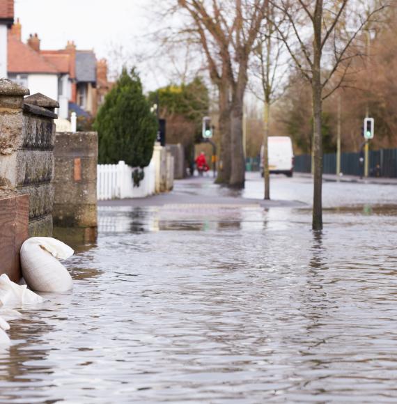 Flooded road