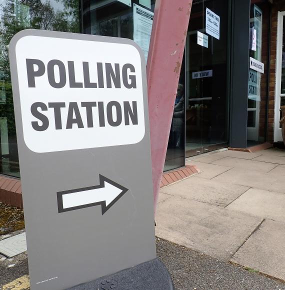 Polling Station sign