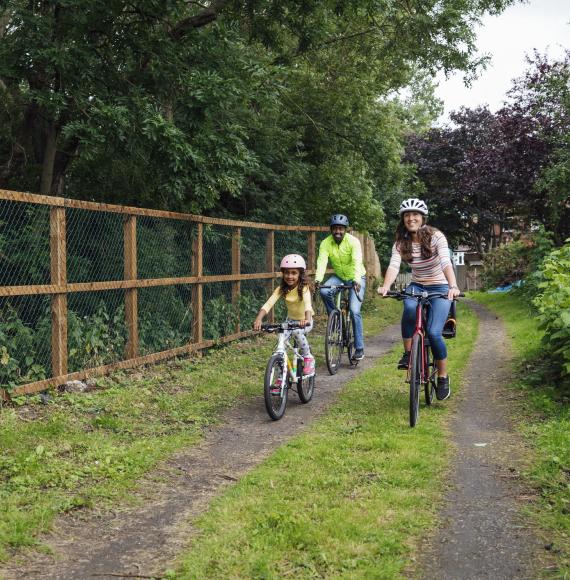 Family cycling