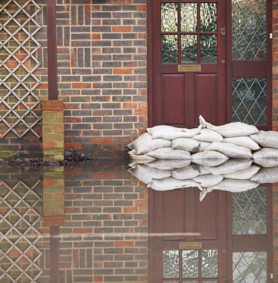 Flooded house