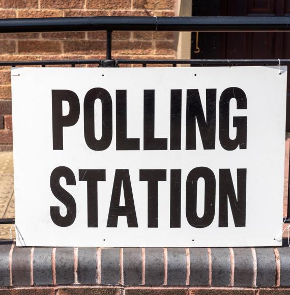 Polling Station sign