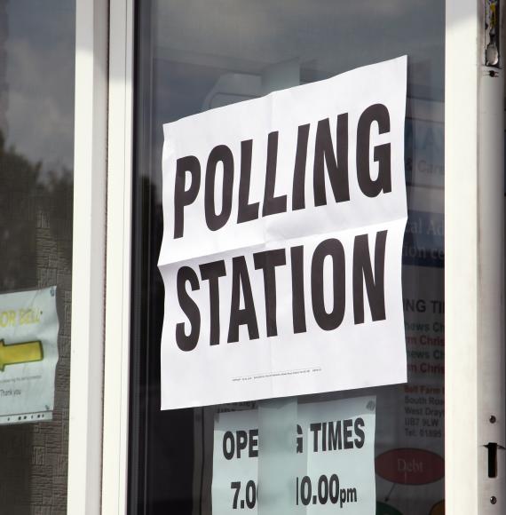 Polling Station sign