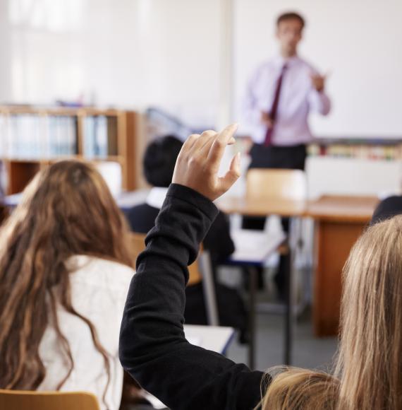 School pupils in classroom