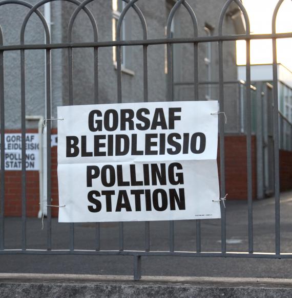 Welsh polling station