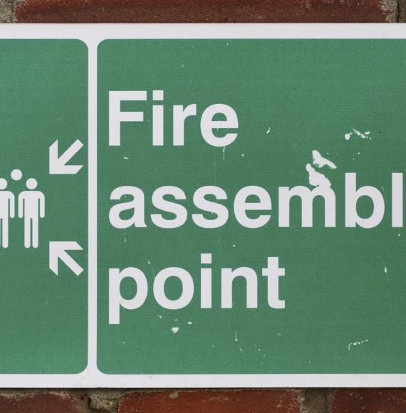 Fire assembly point sign