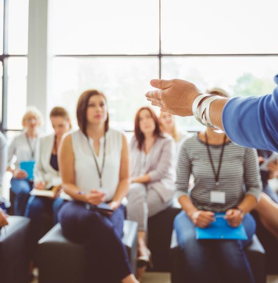 Presentation in front of a group