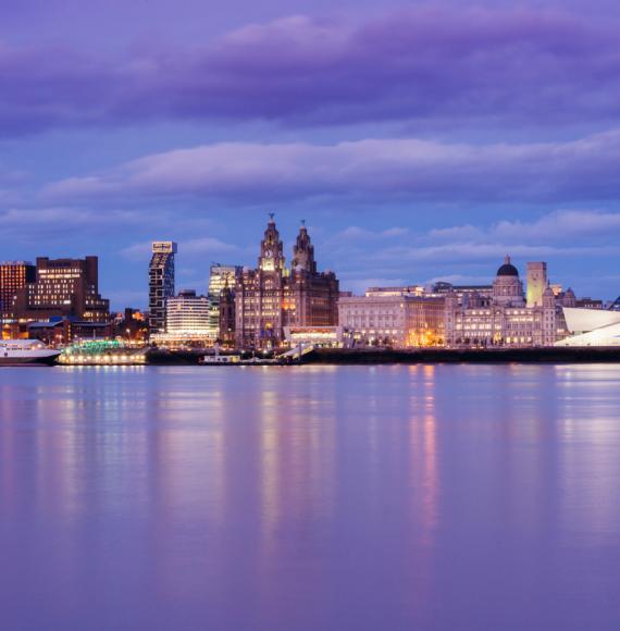 Liverpool at dusk