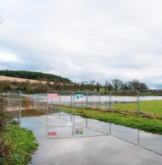 Flooding in the UK in green space