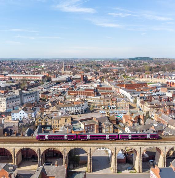 Mansfield aerial shot