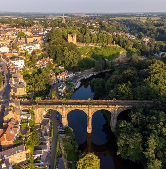 Aerial photograph of Knaresborough