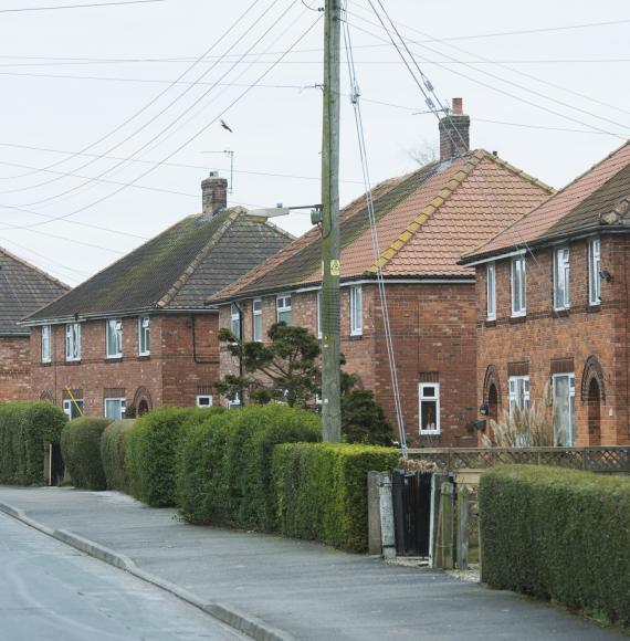 Council homes on a street