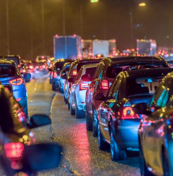 Motoway traffic jam