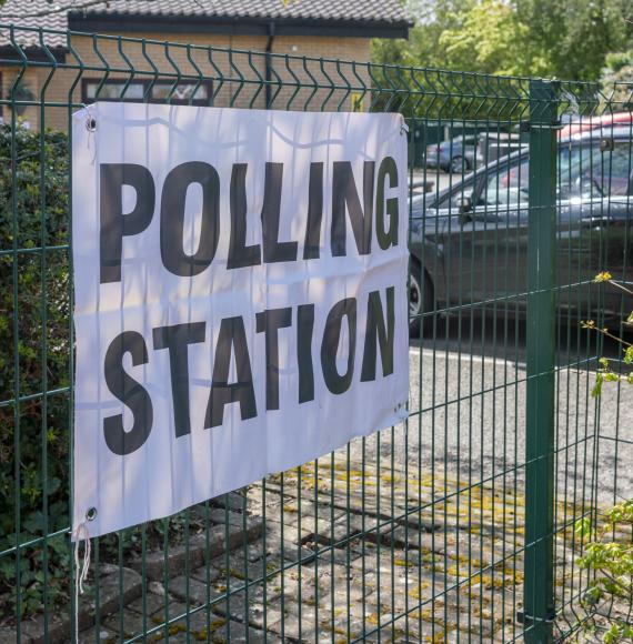 Polling Station sign