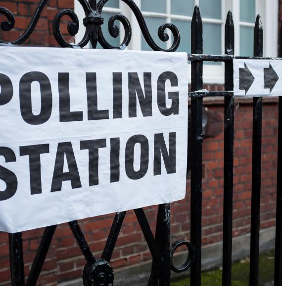 Polling Station sign