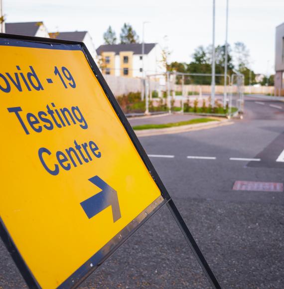 Covid-19 Testing Centre sign