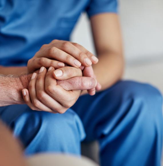 Care worker with elderly person