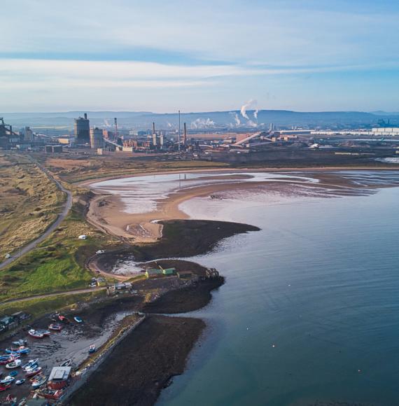 Aerial view of Teesside