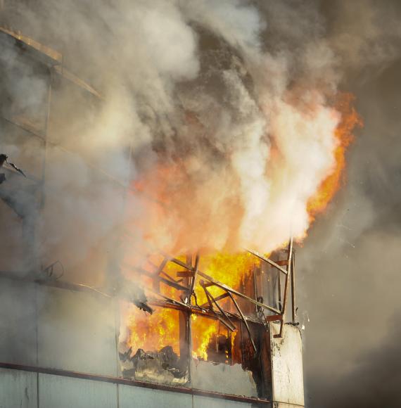 Fire at block of flats