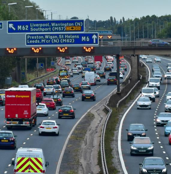 Motorway traffic in the UK