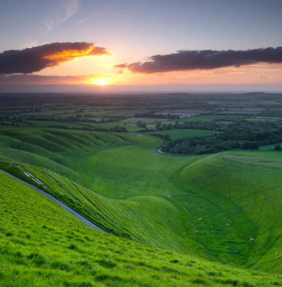 Sunset view over Oxfordshire