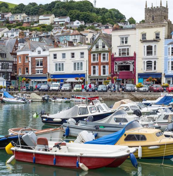 Harbour in Dartmouth, South Hams in the daytime