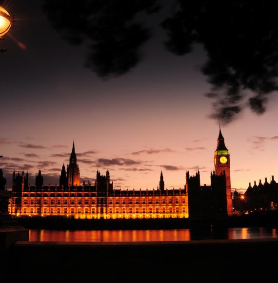 Houses of Parliament at sunset