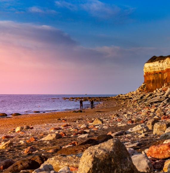 Cliffs at Hunstanton at dask