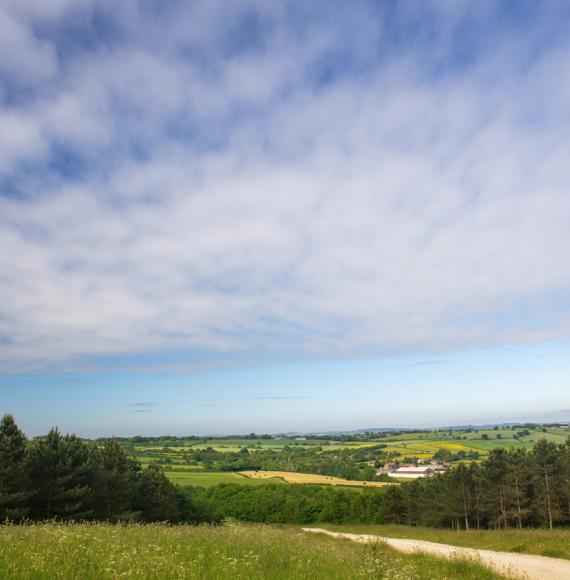 Panoramic view of Nottinghamshire countryside