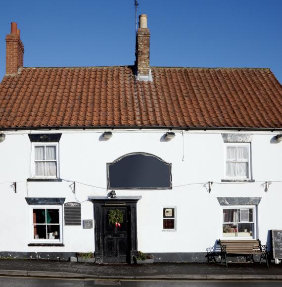 An old, run down pub in the UK