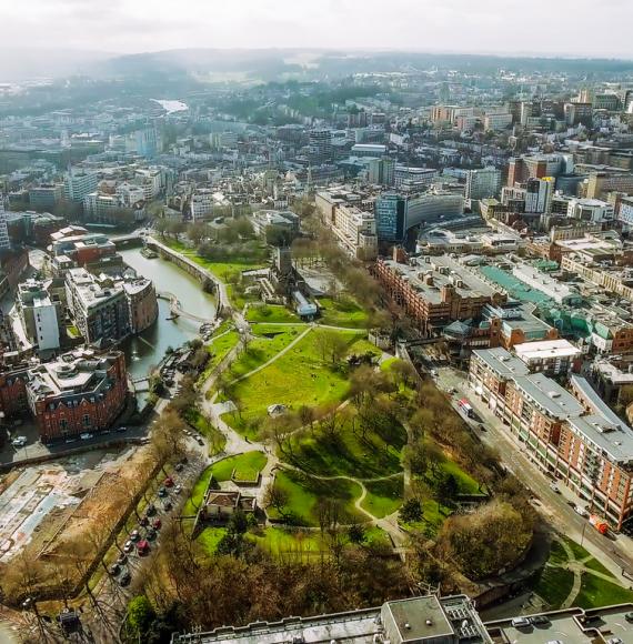 Aerial view of Bristol