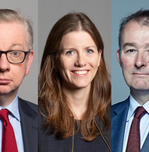 Michael Gove, Michelle Donelan and Simon Hart