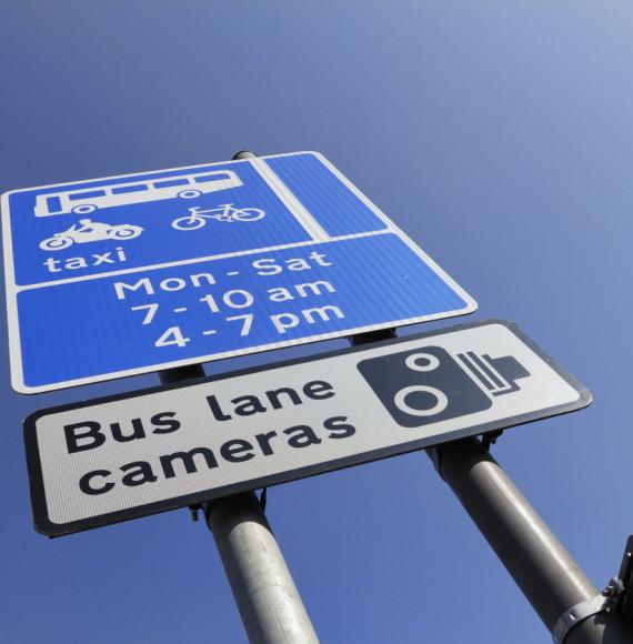 Bus lane sign