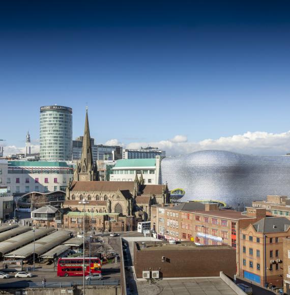 Daytime view of Birmingham skyline