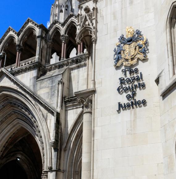 Exterior of the high courts in London