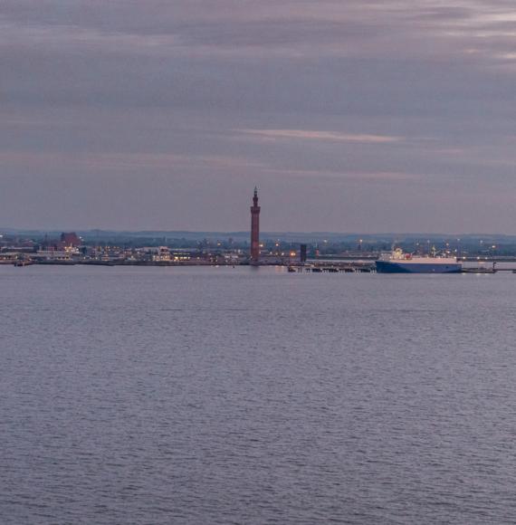 View of the coast in grimsby