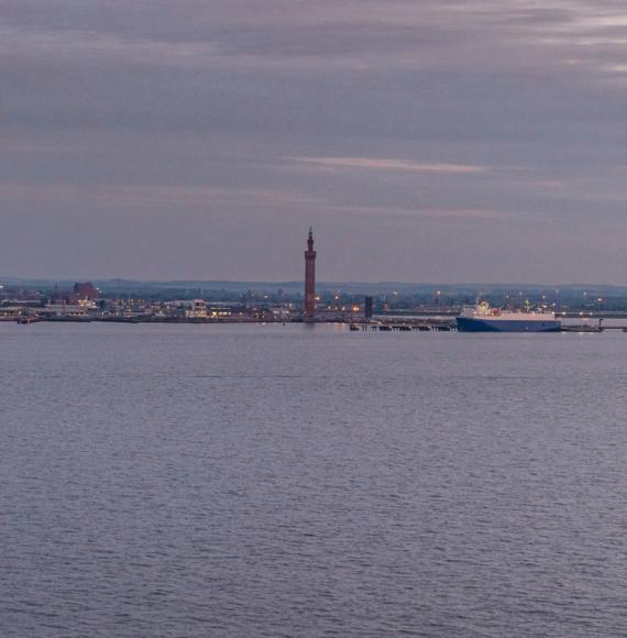 View of the coast in grimsby