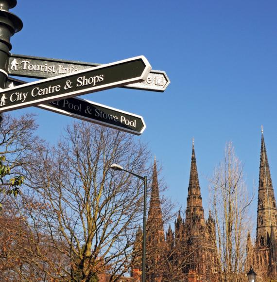 Street sign in lichfield