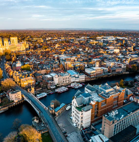 Aerial view of York
