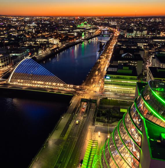 Dublin, Ireland at night