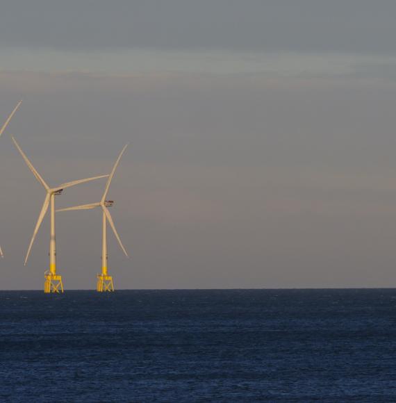 Offshore wind turbines in Aberdeen Bay, Scotland